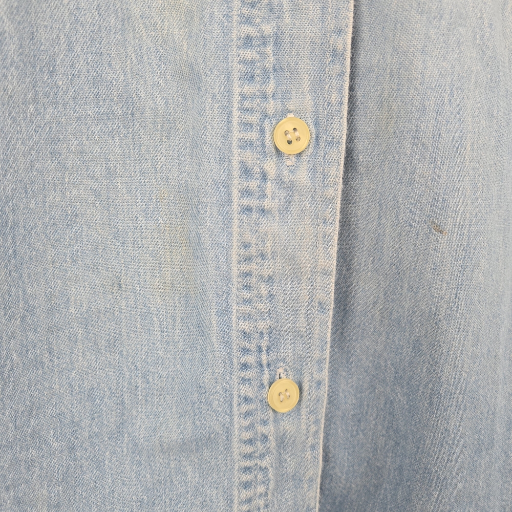 Vintage Amrav American Rave Embroidered Patchwork Denim Shirt Size Large - Picture 5 of 6